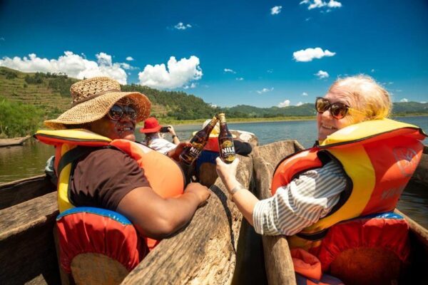 Boat ride Jenny Uganda